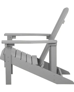 Ulkokalusteet<Beliani Puutarhatuoli Rahilla Vaaleanharmaa Adirondack