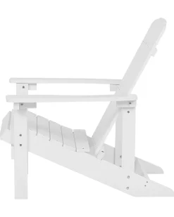 Clearance Beliani Puutarhatuoli Rahilla Valkoinen Adirondack