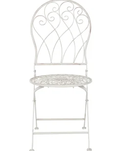 Clearance Beliani Puutarhatuoli Rauta Luonnonvalkoinen 2 Kpl Stiffe