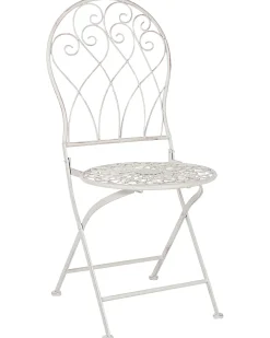 Clearance Beliani Puutarhatuoli Rauta Luonnonvalkoinen 2 Kpl Stiffe