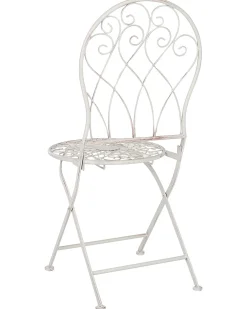 Clearance Beliani Puutarhatuoli Rauta Luonnonvalkoinen 2 Kpl Stiffe
