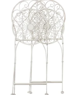 Clearance Beliani Puutarhatuoli Rauta Luonnonvalkoinen 2 Kpl Stiffe