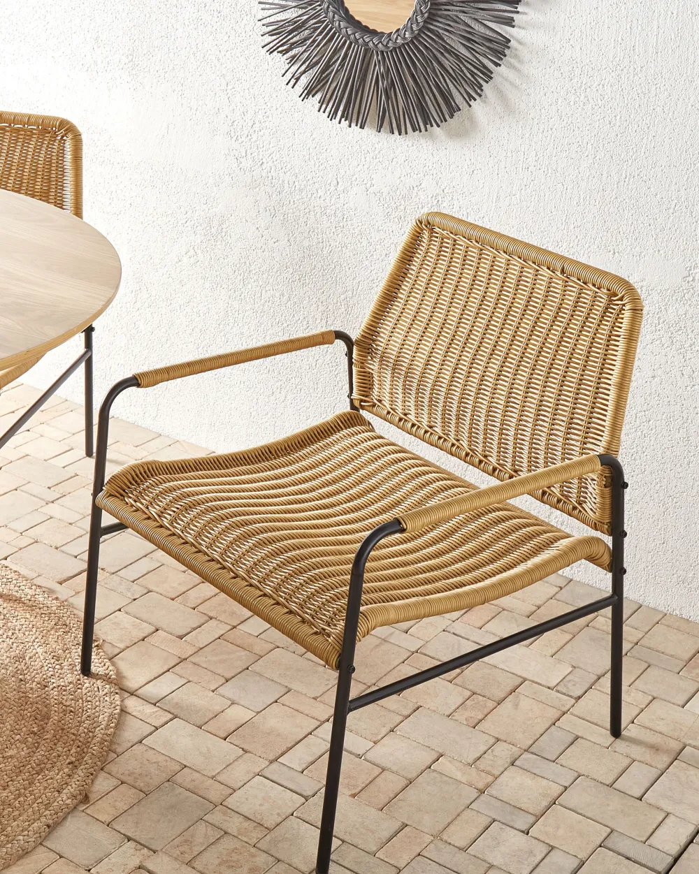 Hot Beliani Puutarhatuoli Rottinki Luonnonvari 2 Kpl Prasimo