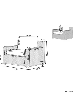 Tuolit<Beliani Puutarhatuoli Rottinki Luonnonvari Ardea