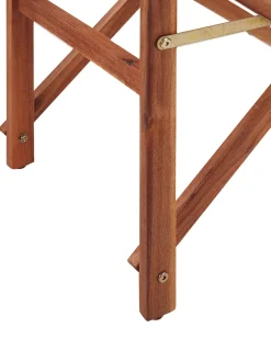 Ulkokalusteet<Beliani Puutarhatuoli Tumma Akasiapuu Vaihtokangas 2 Kpl Luonnonvalkoinen/Geometrininen Kuvio 2 Kpl Cine