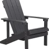 Cheap Beliani Puutarhatuoli Tummanharmaa Adirondack