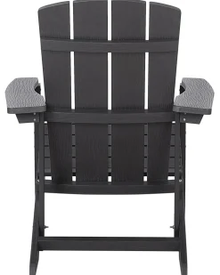 Cheap Beliani Puutarhatuoli Tummanharmaa Adirondack