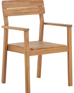 Ulkokalusteet<Beliani Puutarhatuoli Vaalea Akasiapuu 4 Kpl Fornelli