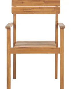 Ulkokalusteet<Beliani Puutarhatuoli Vaalea Akasiapuu 4 Kpl Fornelli