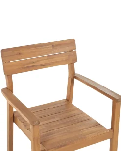 Ulkokalusteet<Beliani Puutarhatuoli Vaalea Akasiapuu 4 Kpl Fornelli