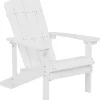 Ulkokalusteet<Beliani Puutarhatuoli Valkoinen Adirondack