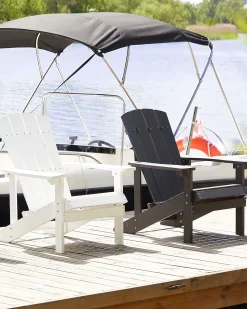 Ulkokalusteet<Beliani Puutarhatuoli Valkoinen Adirondack