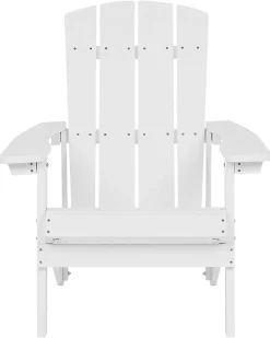 Ulkokalusteet<Beliani Puutarhatuoli Valkoinen Adirondack