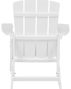 Ulkokalusteet<Beliani Puutarhatuoli Valkoinen Adirondack