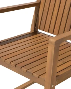 Ulkokalusteet<Beliani Puutarhatuoli Vihrealla Pehmusteella Sassari