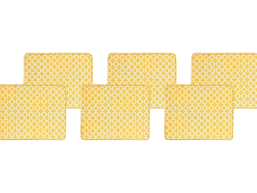 Discount Beliani Puutarhatuolin Pehmuste Keltainen 6 Kpl Tolve