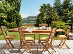 Discount Beliani Puutarhatuolin Pehmuste Keltainen 6 Kpl Tolve