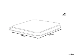 Best Sale Beliani Puutarhatuolin Pehmuste Vaaleansininen 37 X 34 Cm 2 Kpl Terni
