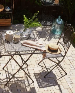 Sale Beliani Puutarhatuolit 2Kpl Metallinen Musta Bormio