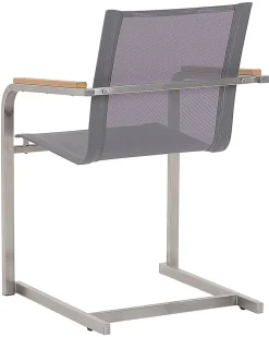 Ulkokalusteet<Beliani Puutarhatuolit 2Kpl Setti Harmaa Cosoleto