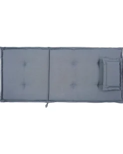 Ulkokalusteet<Beliani Puutarhatuolit 2Kpl Sinisilla Pehmusteilla Java