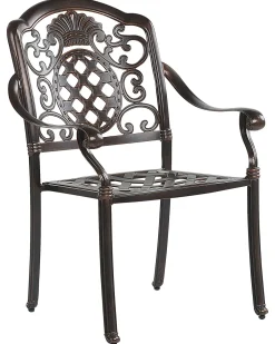 Online Beliani Puutarhatuolit Tummanruskeat, Alumiinia, 4Kpl Setti Salento