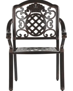 Online Beliani Puutarhatuolit Tummanruskeat, Alumiinia, 4Kpl Setti Salento