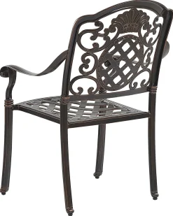 Online Beliani Puutarhatuolit Tummanruskeat, Alumiinia, 4Kpl Setti Salento