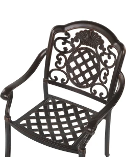 Online Beliani Puutarhatuolit Tummanruskeat, Alumiinia, 4Kpl Setti Salento