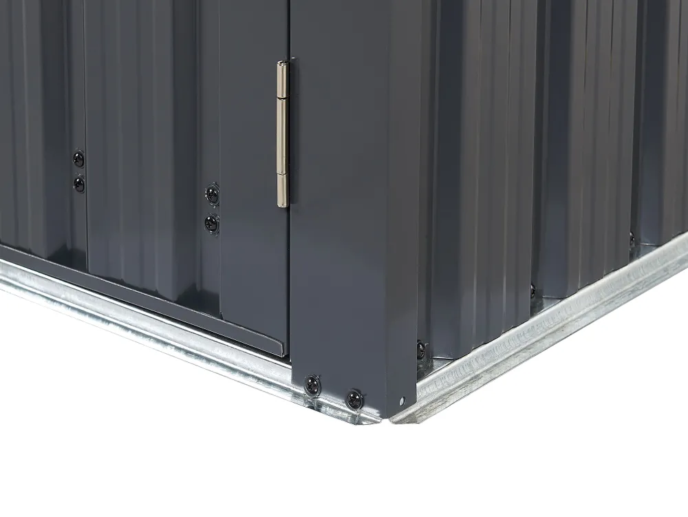 Store Beliani Puutarhavaja Teras Grafiitinharmaa 158 X 134 Cm Moena