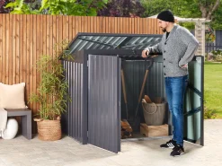 Store Beliani Puutarhavaja Teras Grafiitinharmaa 158 X 134 Cm Moena