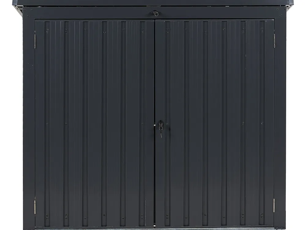 Store Beliani Puutarhavaja Teras Grafiitinharmaa 158 X 134 Cm Moena