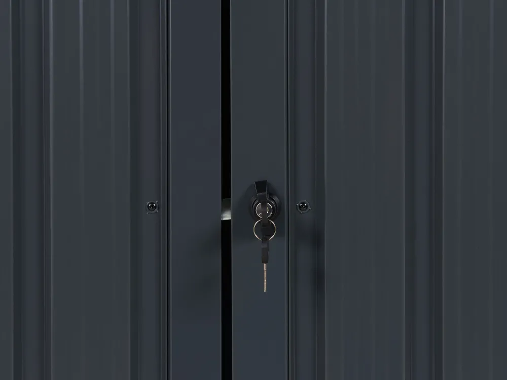 Store Beliani Puutarhavaja Teras Grafiitinharmaa 158 X 134 Cm Moena