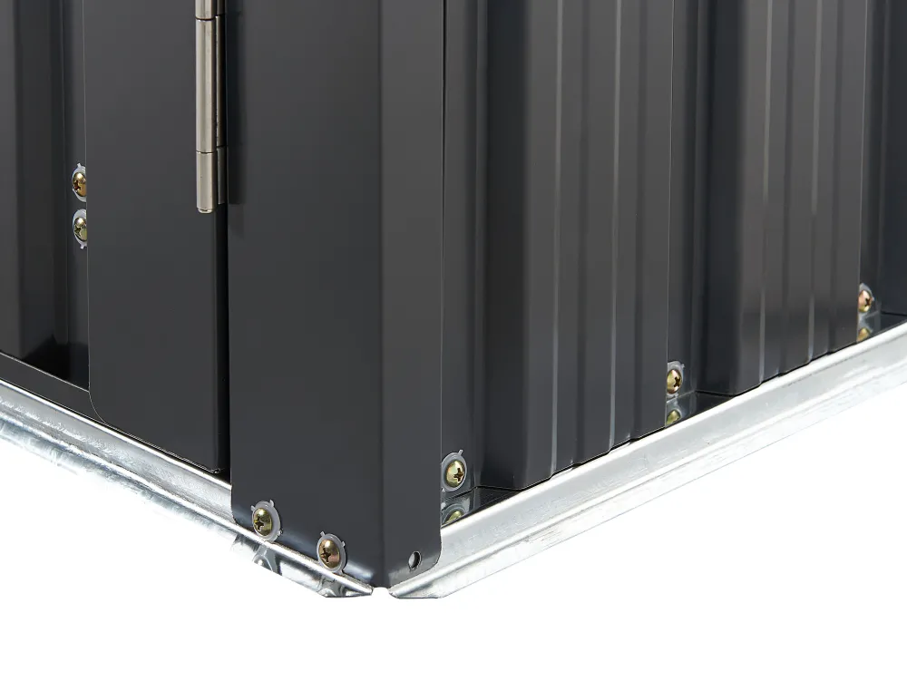 Ulkokalusteet<Beliani Puutarhavaja Teras Grafiitinharmaa 270 X 158 Cm Aosta