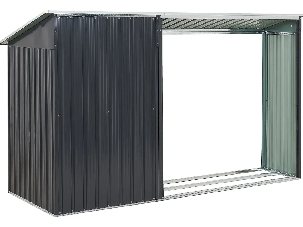 Ulkokalusteet<Beliani Puutarhavaja Teras Grafiitinharmaa 270 X 158 Cm Aosta