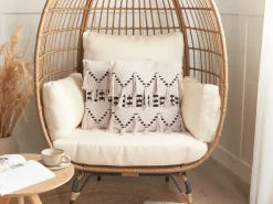 Tekstiilit<Beliani Puuvillainen Beige/Musta Tyynysetti 2 Kpl 45 X 45 Cm Thondi