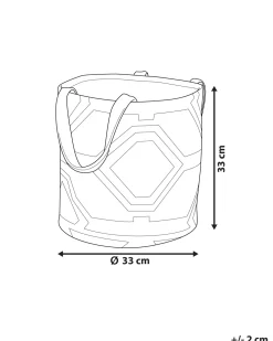 Sale Beliani Puuvillakori Luonnonvalkoinen/Kulta 33 Cm Hanwella