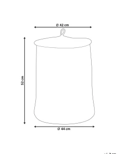 Säilytys<Beliani Puuvillakori Luonnonvalkoinen 44 Cm Silopi