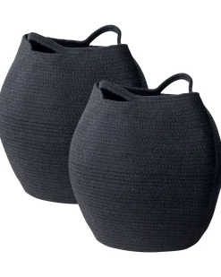 Cheap Beliani Puuvillakori Musta 30 Cm 2 Kpl Panjgur