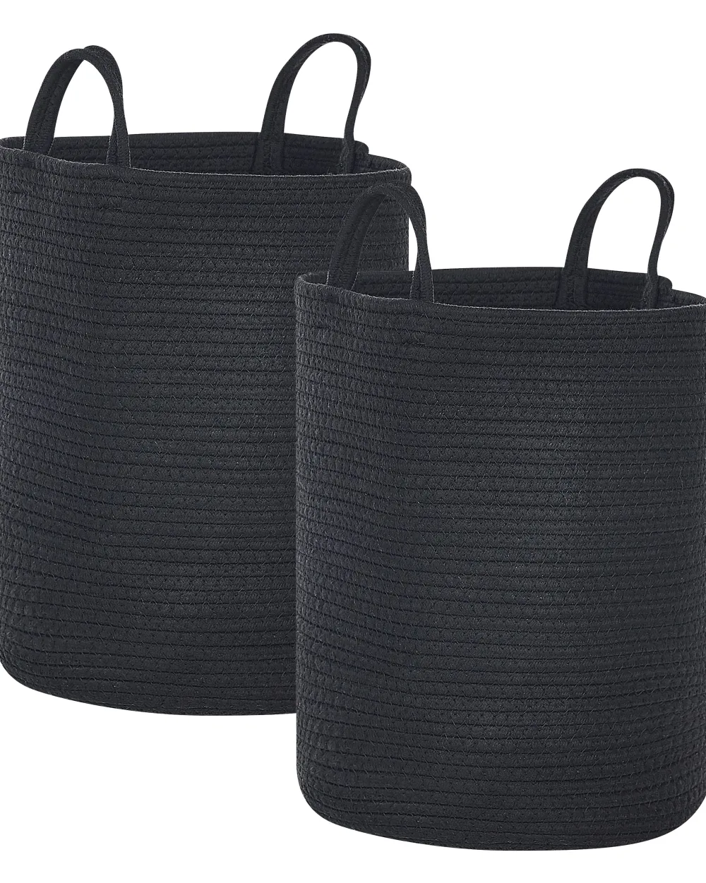 Säilytys<Beliani Puuvillakori Musta 34 Cm 2 Kpl Saryk