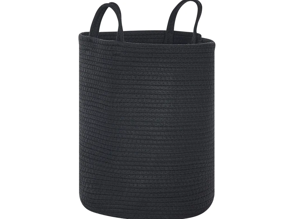 Säilytys<Beliani Puuvillakori Musta 34 Cm 2 Kpl Saryk