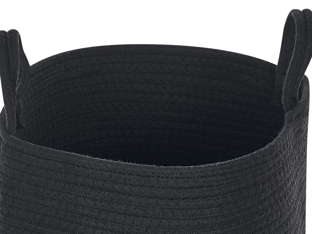 Säilytys<Beliani Puuvillakori Musta 34 Cm 2 Kpl Saryk