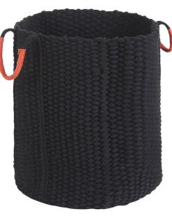 Säilytys<Beliani Puuvillakori Musta 37 Cm Mannar