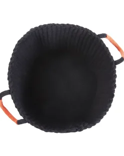 Säilytys<Beliani Puuvillakori Musta 37 Cm Mannar