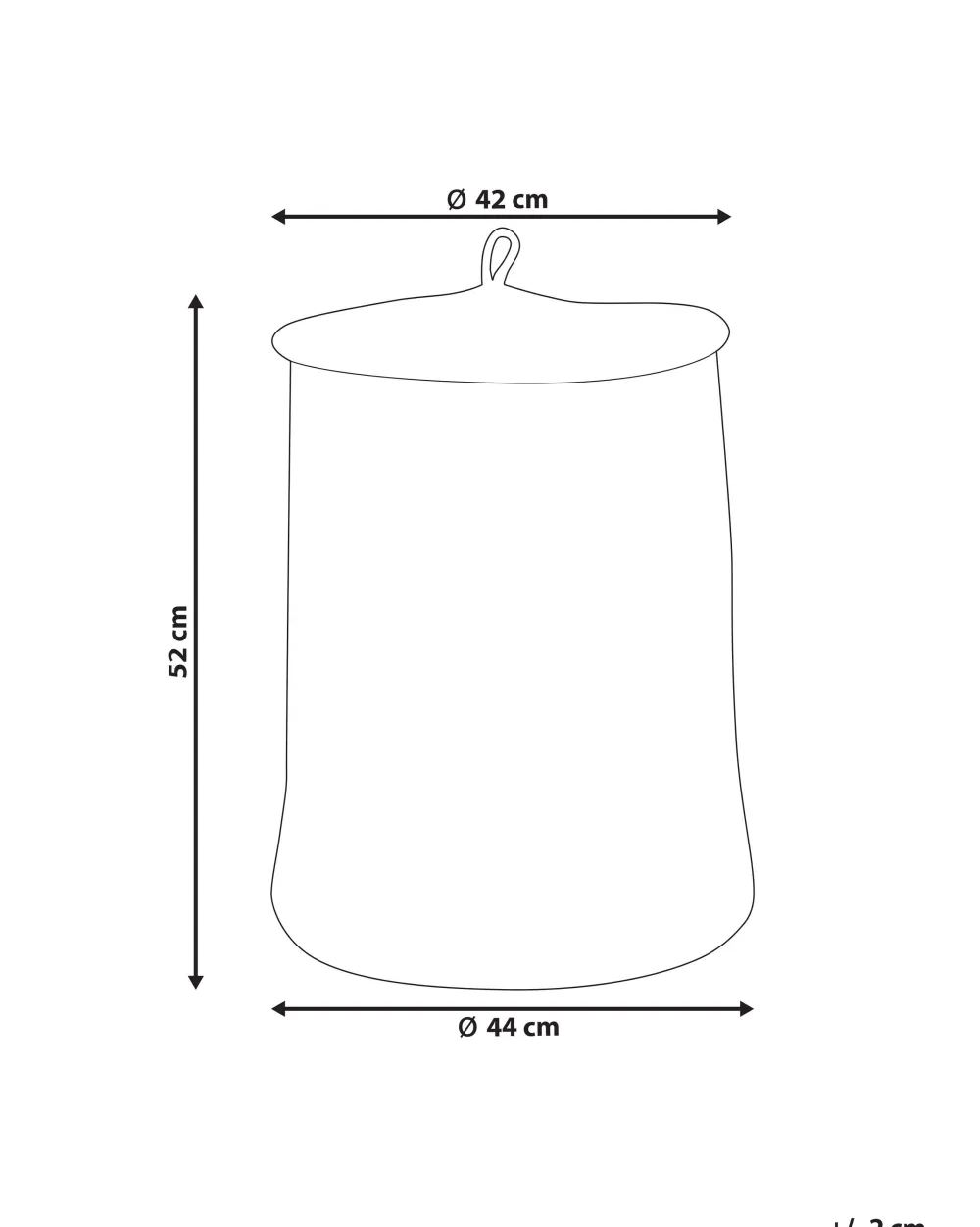 Säilytys<Beliani Puuvillakori Musta 44 Cm Silopi