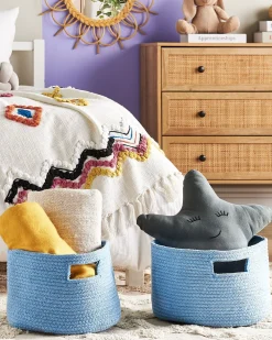 Clearance Beliani Puuvillakori Vaaleansininen 30 Cm 2 Kpl Chiniot