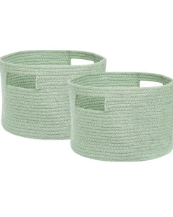 Sale Beliani Puuvillakori Vaaleanvihrea 30 Cm 2 Kpl Chiniot