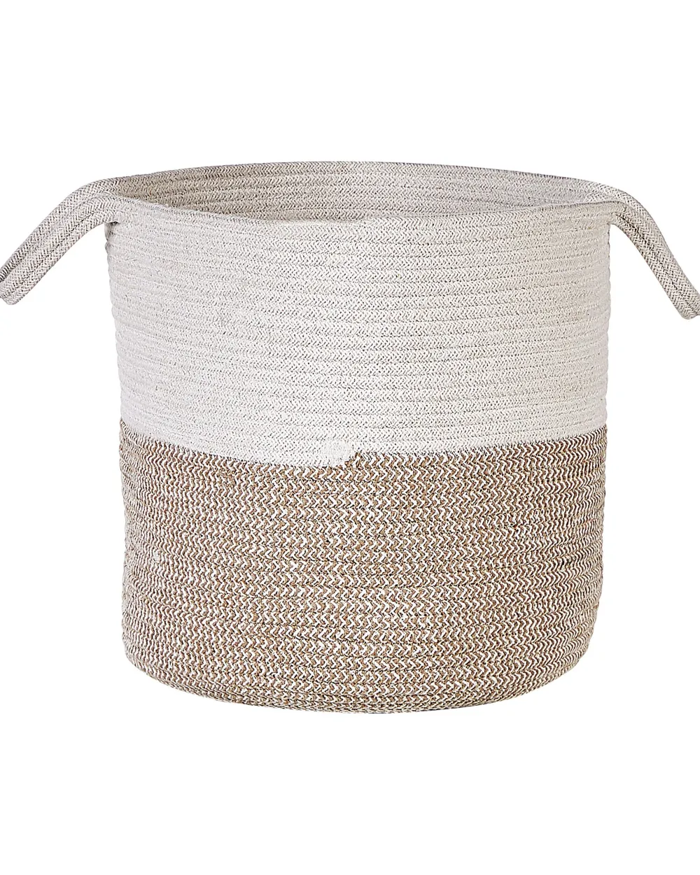 Säilytys<Beliani Puuvillakori Valkoinen/Beige 2 Kpl Pazha