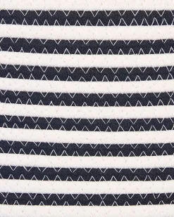 Outlet Beliani Puuvillakori Valkoinen/Musta 39 Cm Ichka