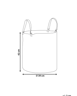 Outlet Beliani Puuvillakori Valkoinen/Musta 39 Cm Ichka